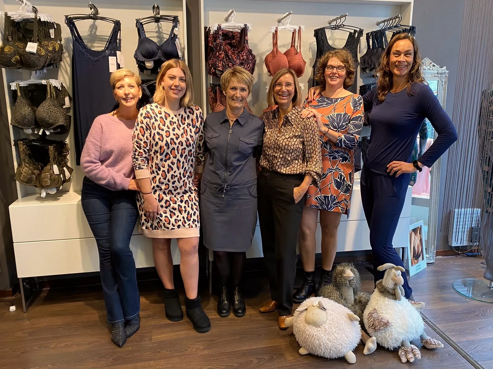 Het team van Sylle Lingerie in de winkel in Zutphen